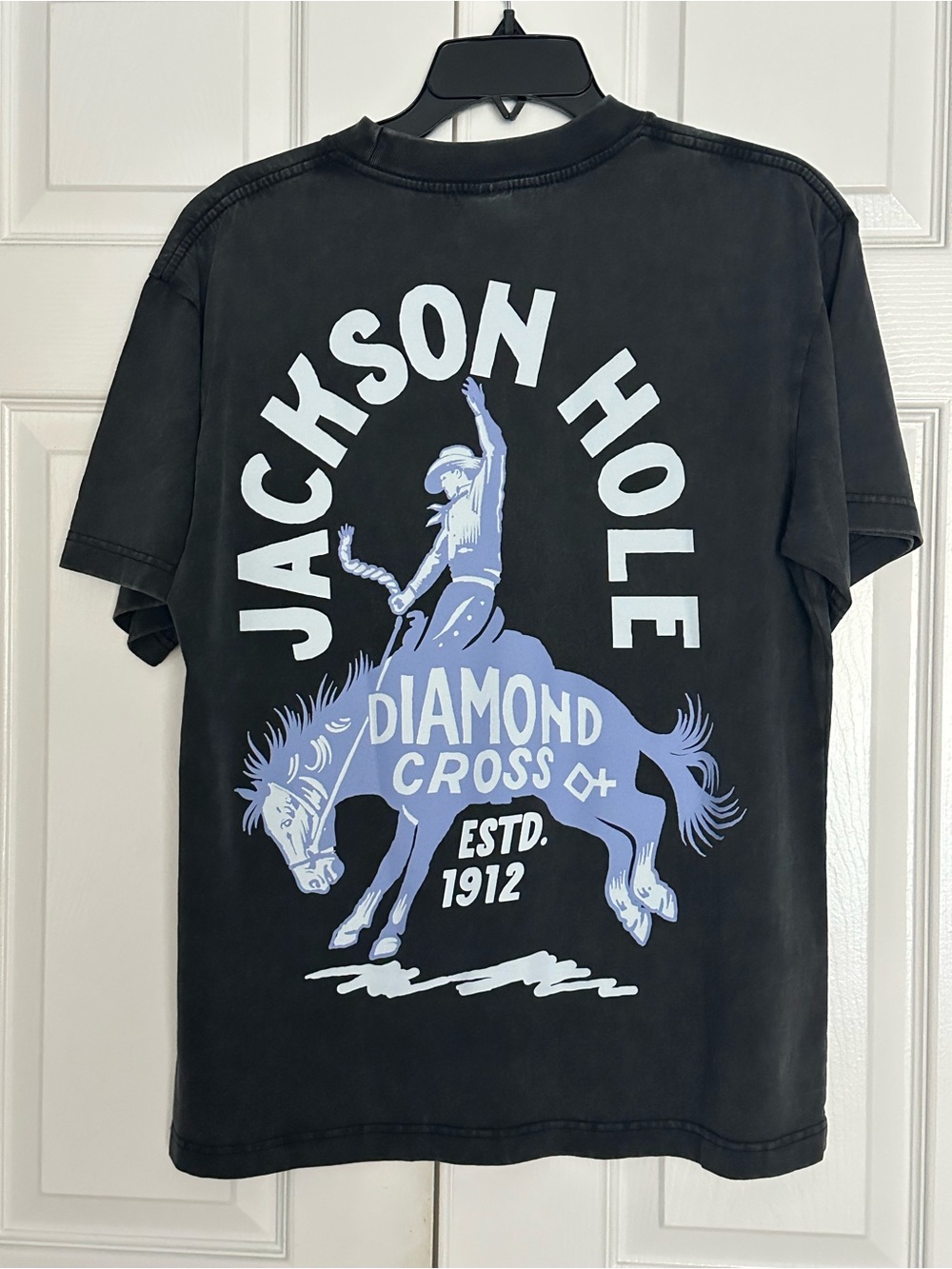 Brand New Free People Diamond Cross Ranch Cowboy Horse Tee Shirt Top sz Small - Picture 1 of 3